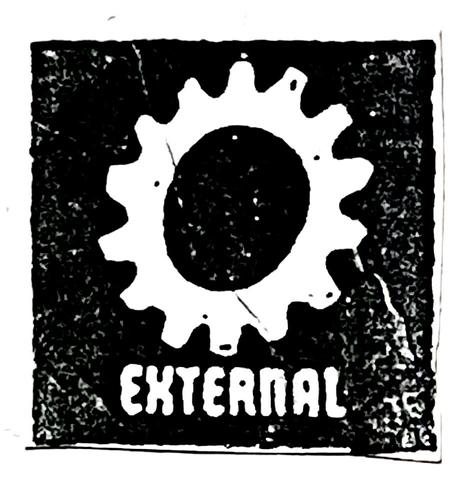 degraded photocopy image of a lockwasher with the word ‘external’ below