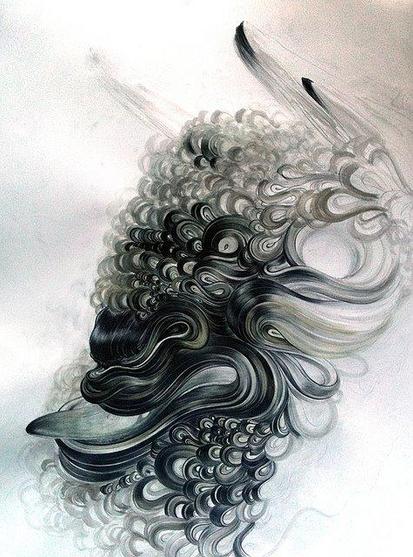 Unknown title from the Devil Dowsing series by Lee Misenheimer, 2010 (drawing, probably graphite)