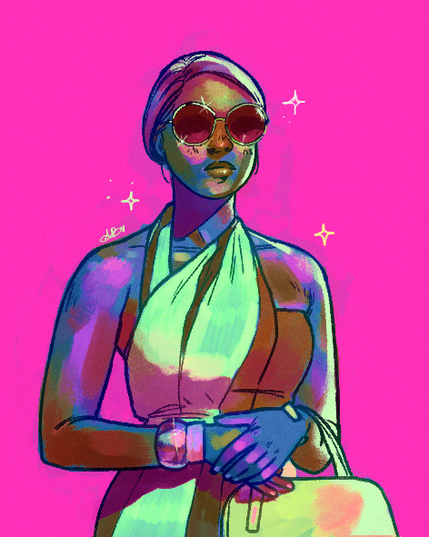 Janelle Monae in her role in Glass Onion!! God she's beautiful.