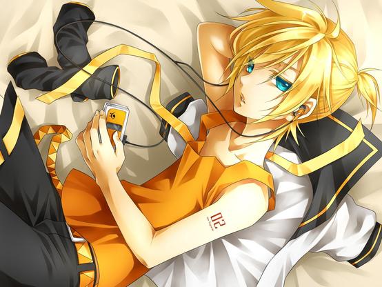 Kagamine Len, Vocaloid, anime, blonde