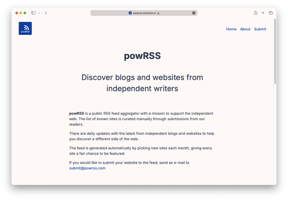 powRSS About Page