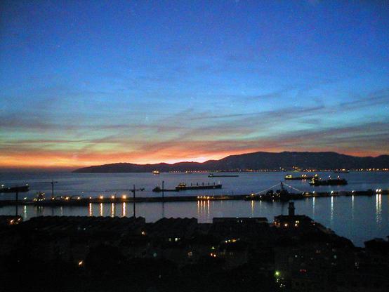 Looking across the Bay of Gibraltar, from the Rock Hotel.
