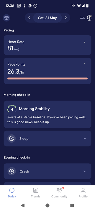 Screenshot from Visible app displaying my 26 points