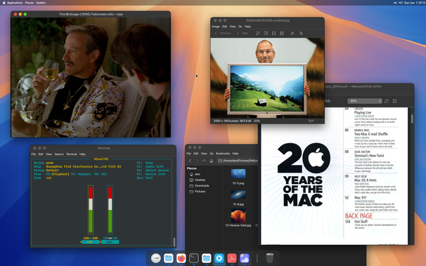 FreeBSD with MATE and macOS theme