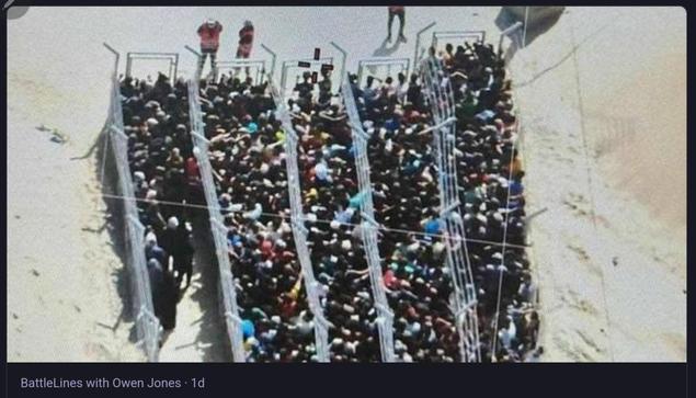 Gazans penned at GHF centres