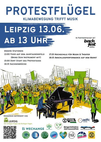 ProtestFluegel: Klimabewegung trifft Musik zum Bachfest in Leipzig