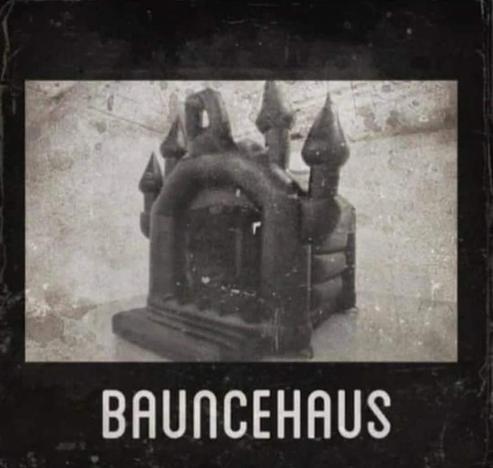 Fake Cover to a fake band Bauncehaus album cover parodying the band Bauhaus.
