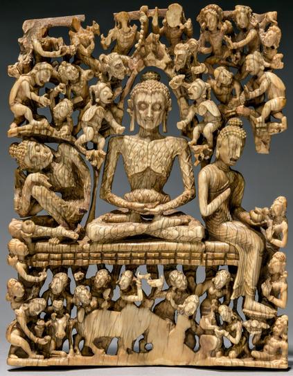 Fasting Buddha, 700 BCE, ivory, India, Kashmir. This intricate ivory carving portrays Siddhartha Gautama at the height of his ascetic phase, a period during which he subjected his body to severe deprivation in the belief that self-mortification might lead to spiritual awakening. Emaciated to the point of skeletal thinness, yet maintaining a composed expression, the figure reflects the intense physical and psychological limits Gautama explored in his quest to understand and transcend suffering. This moment marks a critical turning point: recognizing the futility of such extremes, he would soon abandon asceticism and formulate the principle of the Middle Way — a path that renounces both indulgence and self-denial in favor of balanced insight and sustainable practice. This principle would later become a cornerstone of Buddhist philosophy, guiding practitioners toward a more integrated and holistic approach to spiritual development.Source: Wikimedia Commonsꜛ (license: CC0 1.0; modified)