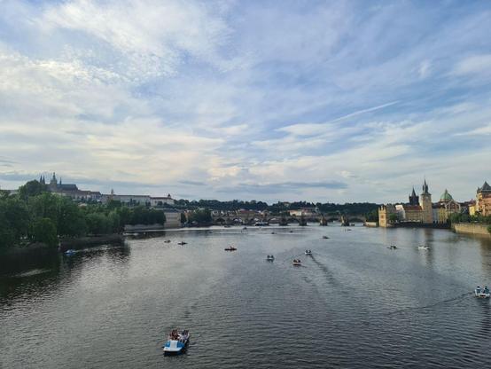 Photo of a river in Prague, Czechia