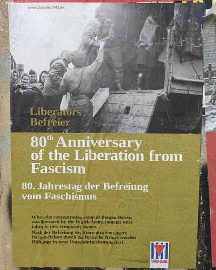 80th Anniversary of the Liberation from Fascism

2025

#80yearsliberation #80jahrebefreiung #berlinposter #antifaschismus #politicalposter #vvnbda