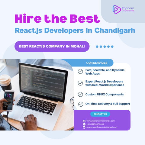 Hire the best React.js developers in Chandigarh and Mohali from a top ReactJS development company offering scalable frontend solutions, custom ReactJS services, and expert web development.