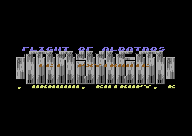 Screenshot of "Flight of the Albatross" - Crack: Mayhem - Published by Psytronik Software on Commodore 64 (1995)