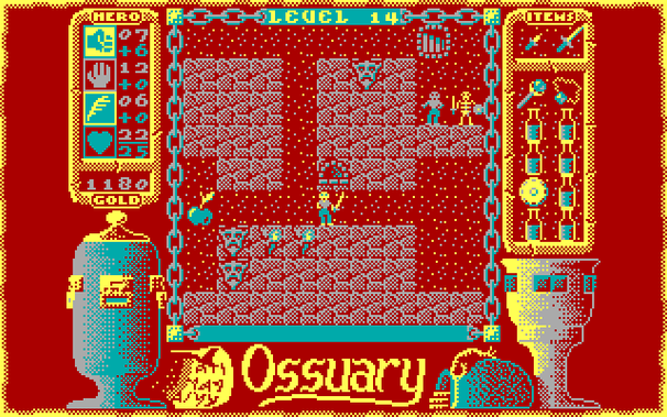 Level 14 of the ossuary, where skeletons join the cadavers.
