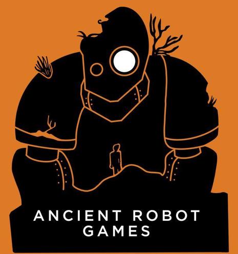 An ancient robot in black looking dilapidated