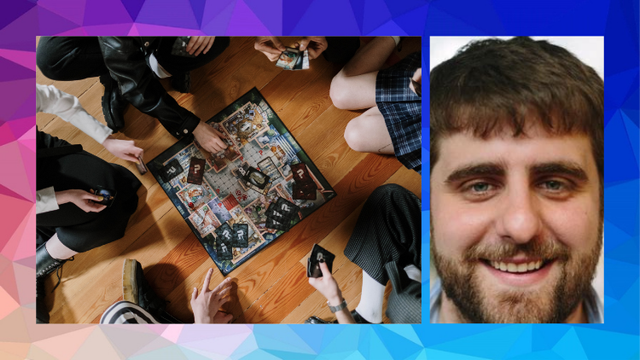 Random board game picture and Robert Gelb headshot