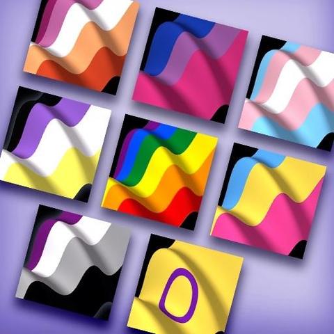 The new pride flag icons for Rivals of Aether 2 s as seen in the 1.2.4 patchnotes announcement.