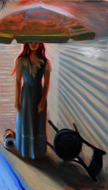 En nu? 2025, olieverf op koper, 35x20cm

#model #parasol #luxaflex #schilderij #olieverf #allaprimapainting  #realism #figurative #contemporaryrealism #fineart #art #oilpaintingtechniques #artist #janneskoetsier #kunst #painting #schilderkunst #figuratievekunst #dutchart #oilpainting