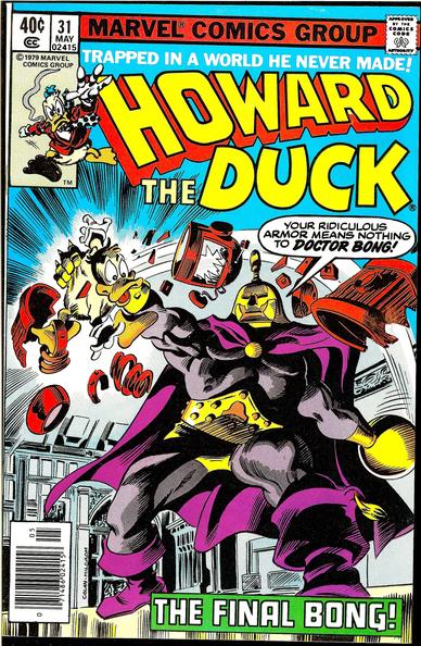 Comic book cover: Howard the Duck #31 featuring Doctor Bong