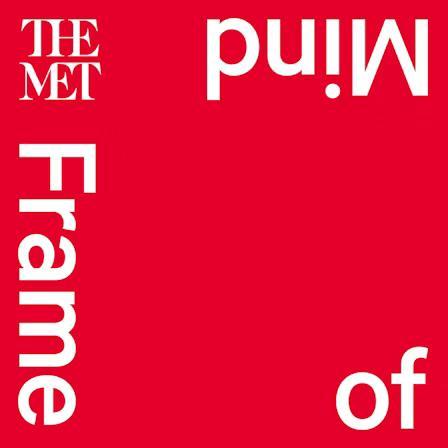 The Met. Frame of Mind

The cover is red with white typography on it.
In the left upper corner we can see museum's logo.
The title of the podcast Frame of Mind is in bold white font and words placed in an unusual, creative way: 'Frame' goes from up to down in the left corner under the museum's logo; the word 'Mind" is in the right upper corner but it typed upside down from right to the left, 'of' is in the right lower corner.