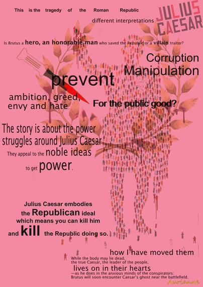 Julius Caesar: politicians use ideals in order to manipulate naive politicians and the pleb into doing what serve their personal interest or quest of power