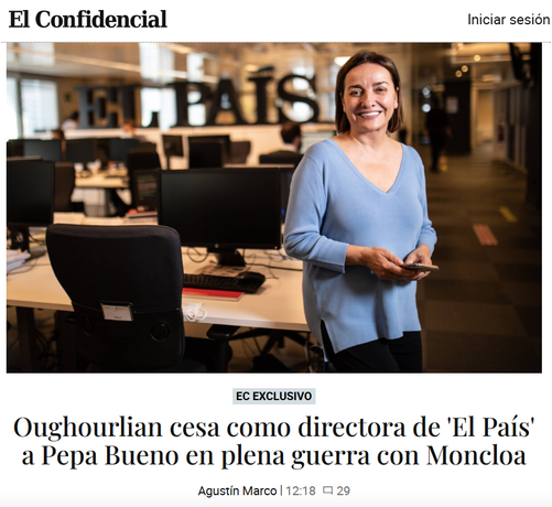 Pepa Bueno, cesada como Directora de El País.