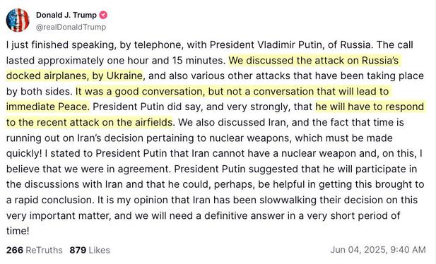 Trump message