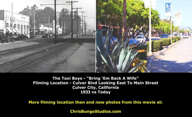 Filming location then and now movie location from The Taxi Boys movie Bring Em Back A Wife. 
