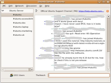 xchat gnome irc client