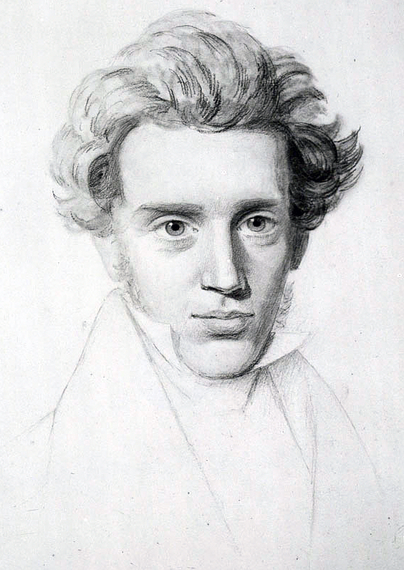 Unfinished sketch of Kierkegaard by his cousin Niels Christian Kierkegaard, Royal Library, Copenhagen, c. 1840.

The sketch captures Kierkegaard in a three-quarter view, looking slightly to the viewer’s left. His high forehead, deep-set eyes, and sharp cheekbones—features often described in accounts of him. His hair, characteristically voluminous and swept upward, is lightly sketched.

https://en.wikipedia.org/wiki/S%C3%B8ren_Kierkegaard#/media/File:S%C3%B8ren_Kierkegaard_(1813-1855)_-_(cropped).jpg