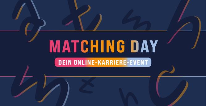 Grafik mit bunten Buchstaben vor blauem Hintergrund