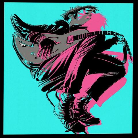 An image of the cover of the album 'The Now Now' by Gorillaz