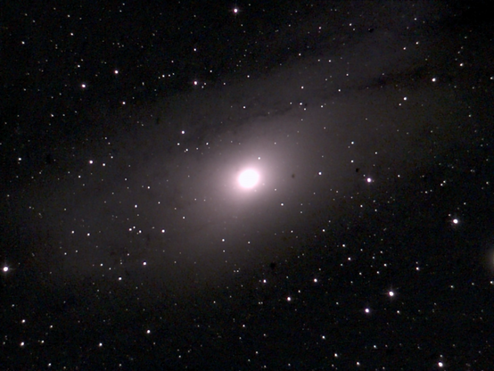 M31 - Andromeda Galaxy as seen by the Odyssey Pro. Unprocessed image. 