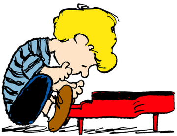 Schroeder (Peanuts) am Piano