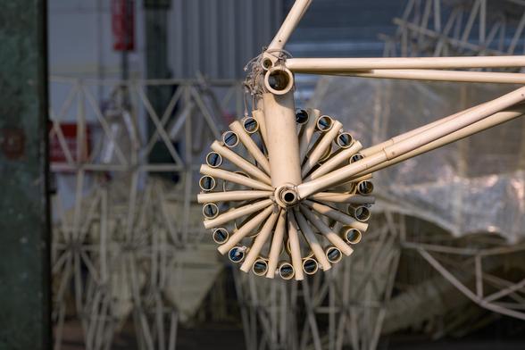 Een detail van een Strandbeest