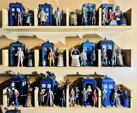 Zee Threepio's Doctor Who toy collection.