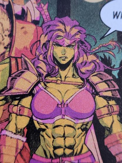Viñeta de Imperial #1 mostrando a Hulka/She-Hulk con atuendo de gladiador de Sakaar
