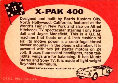 XPAK-400 air car - Designed by George Barris (1959)
