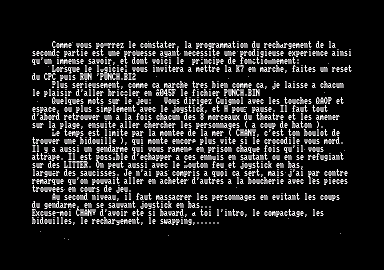 Screenshot of "Punch and Judy" - Crack: Grees & Chany - Published by Alternative Software on Amstrad CPC (1989)
