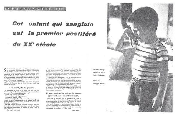Article de Philippe Labro dans "Marie France", décembre 1957.