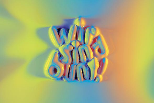 Titelbild der Jugendkulturwoche "WIR sind BUNT".
Der Schriftzug steht in der Mitte einer pastellfarben chargierenden Fläche. 