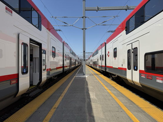 Caltrains in San Francisco
