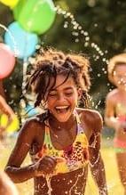 Kids having fun with water 