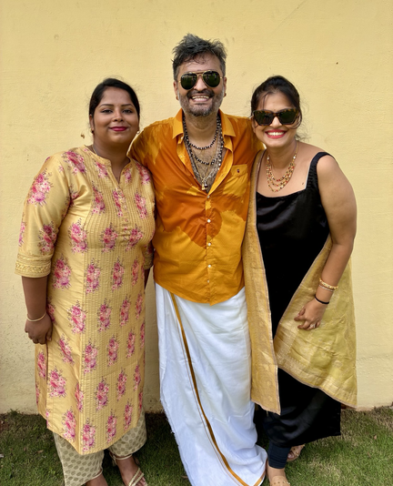 *“Siblings are our first friends, and these three have been my strength, cheerleaders, and safe space. ❤️  Standing beside my beautiful elder & younger sisters—true soul connections who carry our family’s spirit with grace, laughter, and unconditional love.  They remind me to stay rooted yet rise, hold on yet let go, love fiercely, and live fully.  Grateful for our timeless, unshakable, and deeply sacred bond.  This moment, memory, and love are forever etched in my heart. 🙏✨.”!!!* . . . #familyfirst #sisterhood #gratefulheart #blessedbeyondmeasure #aadhilokeshmoments #unbreakablebond #rootsAndwings 