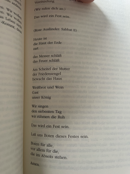 Gedicht „Sabbat II“ von Rose Ausländer