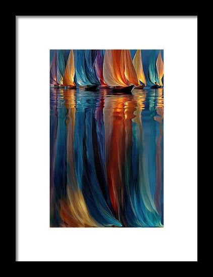 Drifting into the calm of Radiant Sailboat Reflections 🌅📷The glow of these sails at dusk brings such peace. Add this coastal vibe to your home or share it as a card! Available now on Fine Art America  