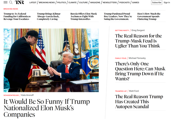 The New Republic continues its propaganda campaign as the Trump News Repeater. Perhaps someone in the WH will evetually notice and give them the attention they seek here for promoting only Trump fluff pieces as news.