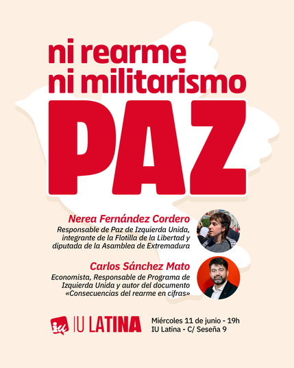 Cartel del Acto por la PAZ de IULatina