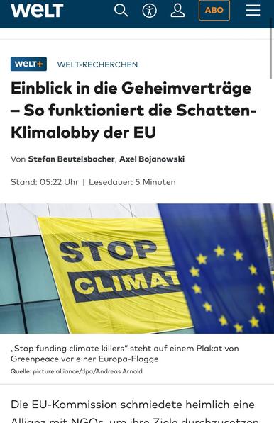 Einblick in die Geheimverträge – So funktioniert die Schatten-Klimalobby der EU

Von Stefan Beutelsbacher, Axel Bojanowski
