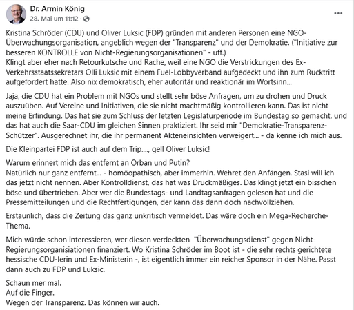  und Marketing".) Er kämpft zum Beispiel sehr intensiv und publizistisch auch über die neue "Initiative" für den dubiosen Verein "Nuklearia", der die Atomkraft wieder einführen will. Und verblüffenderweise hat "Nuklearia" Kommunikationsstränge ins Klimaleugner- Umfeld. Außerdem macht sich Weß auf "Linkedin" für die Glücksspielbranche stark. Seine Biografie (Berater für "schwierige Themen" und "Mitstreiter in Krisenfällen") ist leider sehr holprig und nicht sehr vertrauenserweckend. Ich würde ihn niemals einstellen. Der "Kommunikationsberater" und Marketingprofi Hasso Mansfeld (nach eigener Darstellung Kommunikationsberater "für sensible und kontroverse Branchen. Seit über zwei Jahrzehnten unterstützt der Diplom-Agraringenieur Unternehmen dabei, komplexe Themen klar zu vermitteln und öffentliche Debatten strategisch zu begleiten"). Ein Greenwasher also. ch schreibe euch, was ich über die Geldgeber herausgefunden habe, wenn ich etwas entdecke. Eines wissen wir schon: "Kompromisslos" woll
