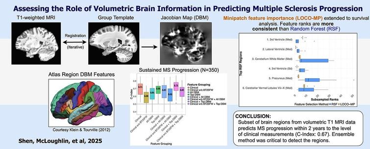 Assessing the role of volumetric brain information in multiple sclerosis progression. Computational and Structural Biotechnology Journal, DOI: https://doi.org/10.1016/j.csbj.2025.05.003
